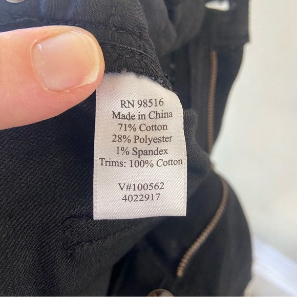 Coldwater Creek Gingham Cuff Crop Jeans in black plaid - Picture 7 of 7